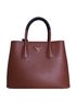 Cuir Double Bicolour Tote, front view